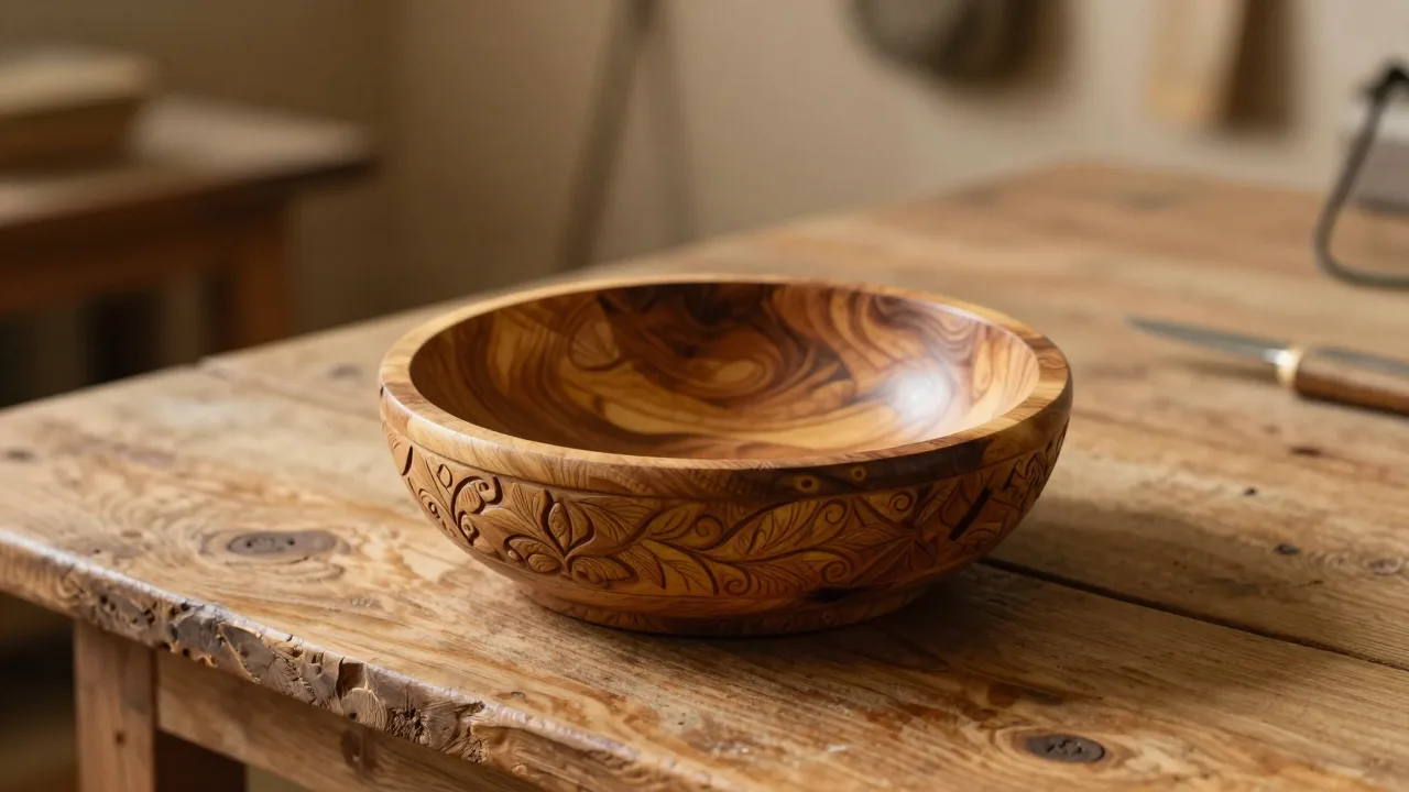 Turned from the olive's own wood